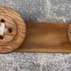 Vintage 1980 coat rack with 3 "button" hooks.