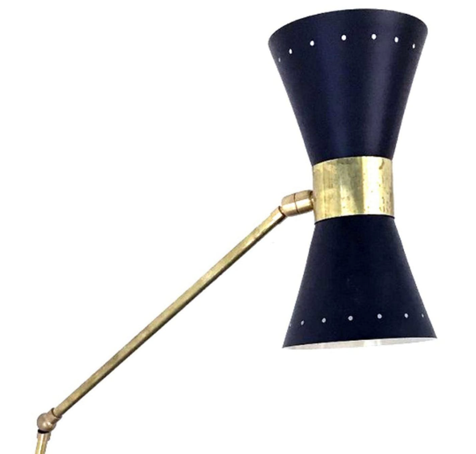 Italian wall black arm sconce