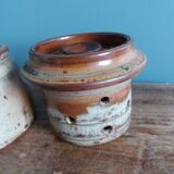 Water butter dish in Puisaye stoneware, Jean-Pierre Prud'homme