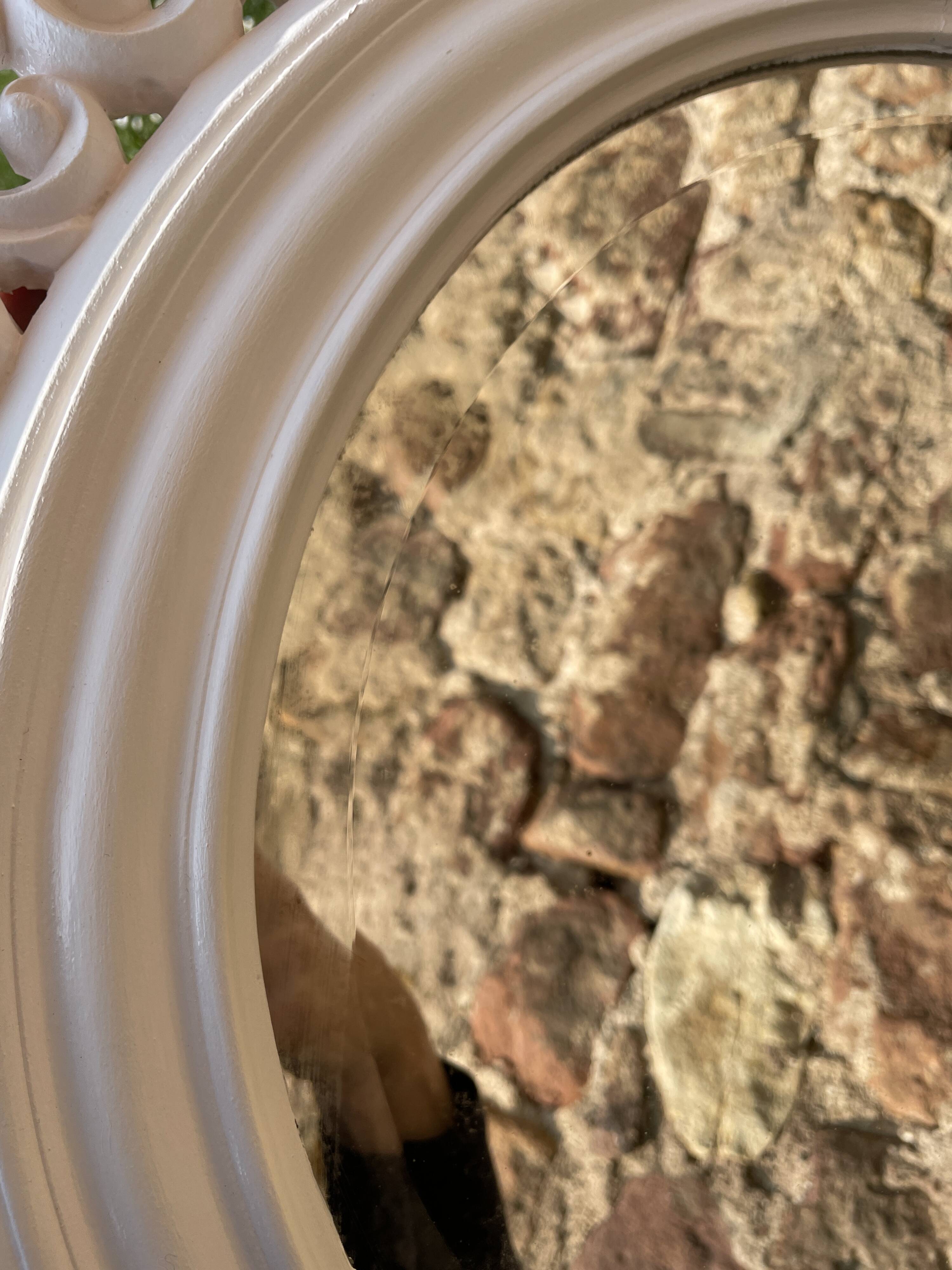 Late 19th century Portuguese wooden mirror, Bilros style - Rare