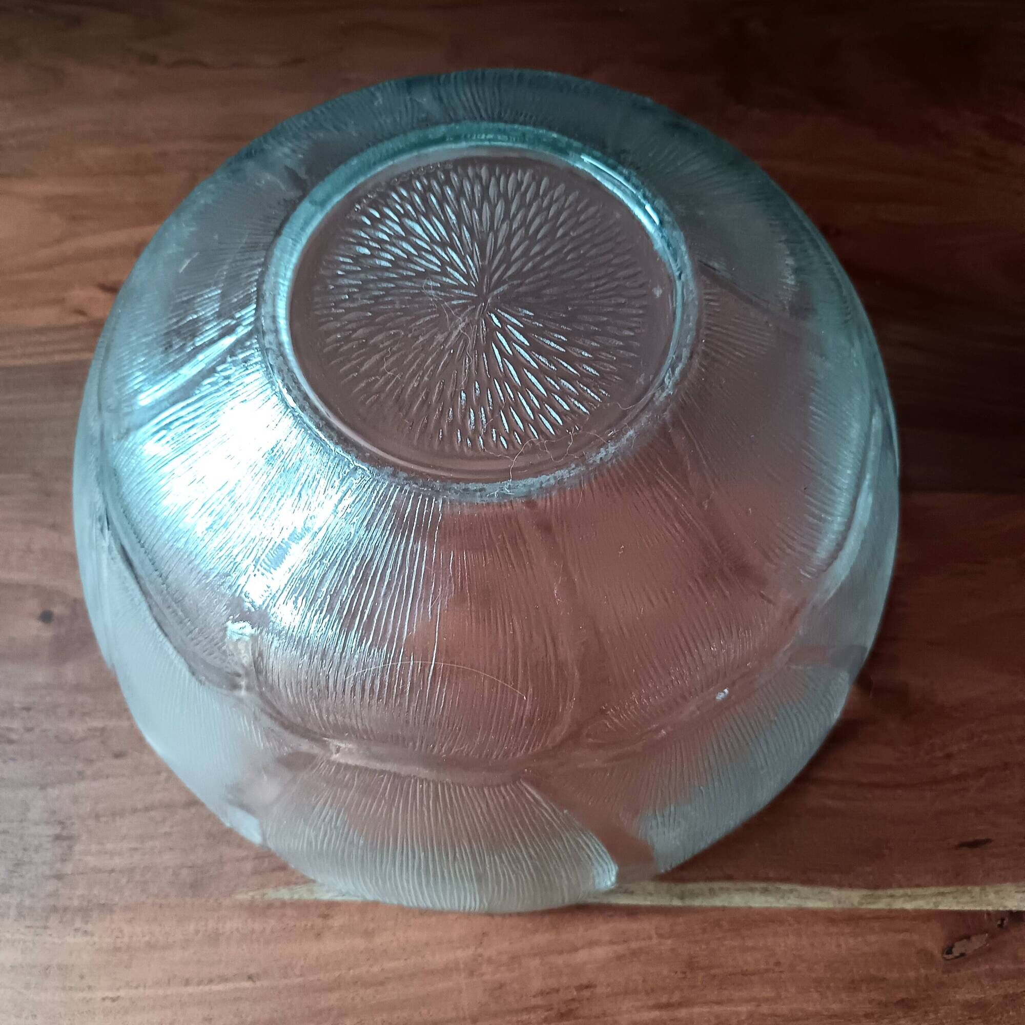 Punch service, salad bowl, 8 vintage glass bowls, Primavera Italy