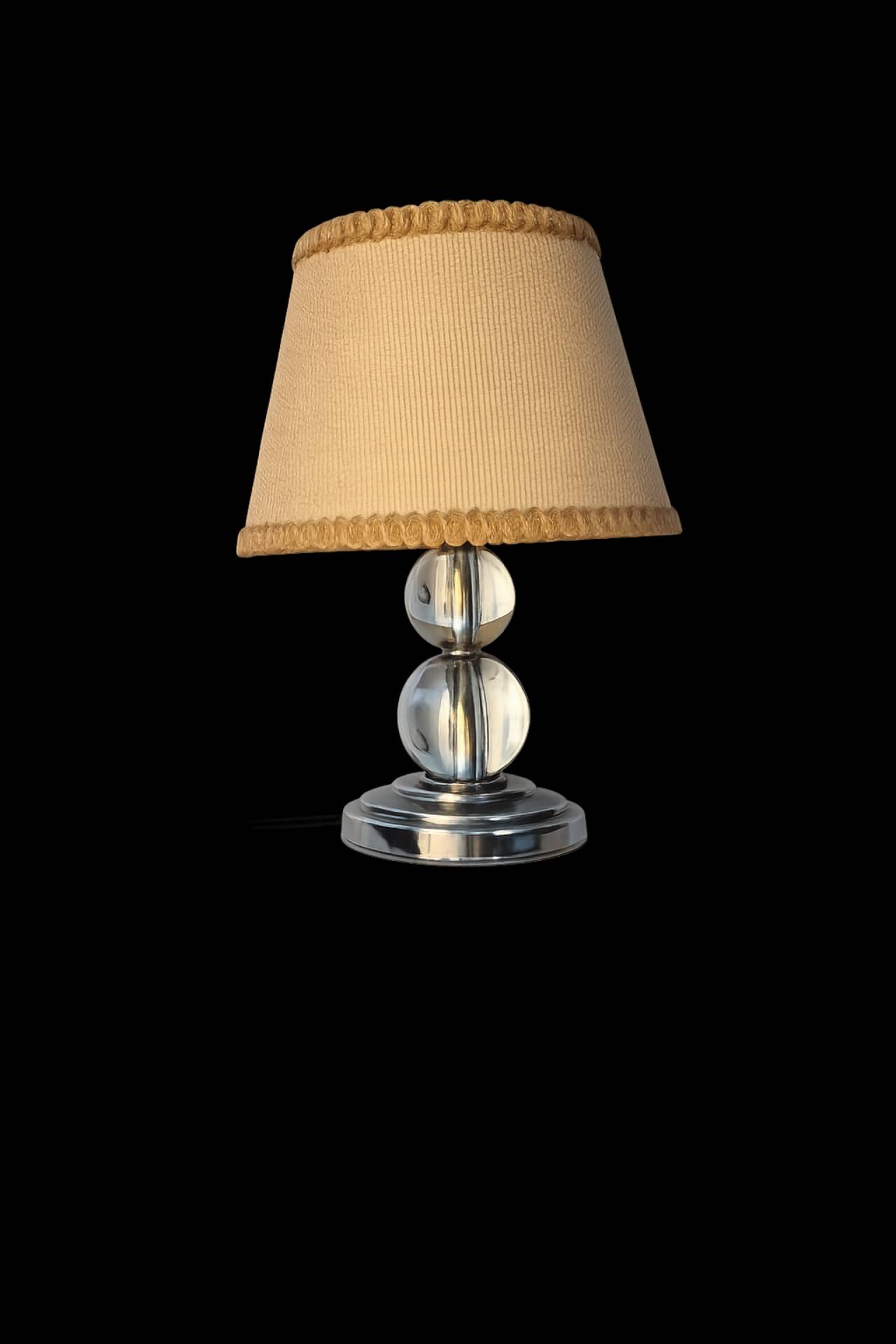 Lampe Art déco style Jacques Adnet, boule en verre