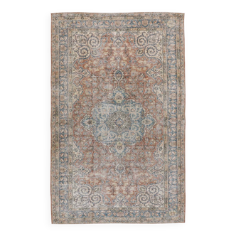 Tapis oriental classique vintage bleu rouge 5x9, 168x268 cm
