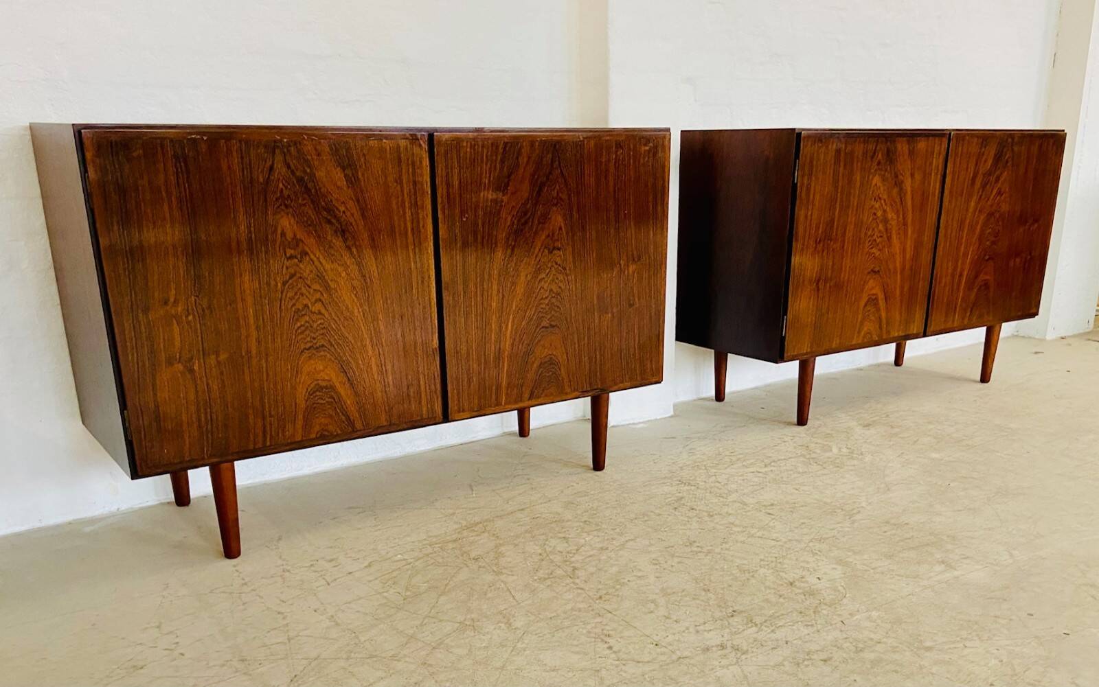 Vintage retro Danish mid-century rosewood sideboards by Gunni Omann 1960s