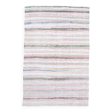 5x8 Handmade Turkish Vintage Kilim Rug, 166x257Cm