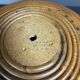 Italian midcentury pencil reed rattan brass Fungo mushroom table lamp 1970s