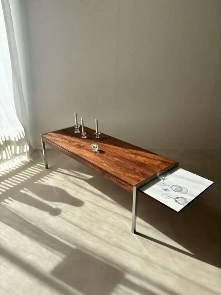 Vintage Dutch Design coffee table by Topform, rosewood, 1960s.