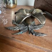 Brass flower candle holder