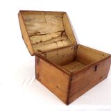 Rare old trunk chest with vintage handle