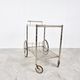 Chromed faux bamboo bar cart, Orsenigo Italy, 1970s