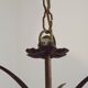 Vintage Hollywood Regency Wheat Sheaf Gold Gilt Metal 5 Light Chandelier