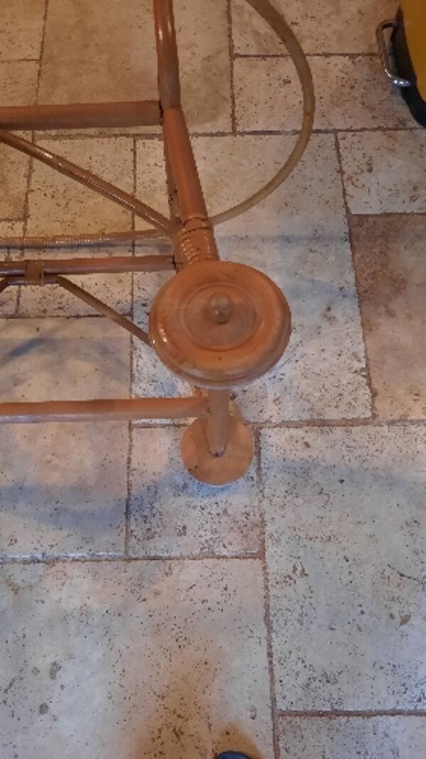 Berceau osier à roulette
