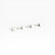 Vintage cream metal wall coat rack 4p