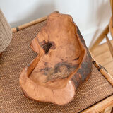 Empty carved wooden pocket
