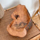 Empty carved wooden pocket