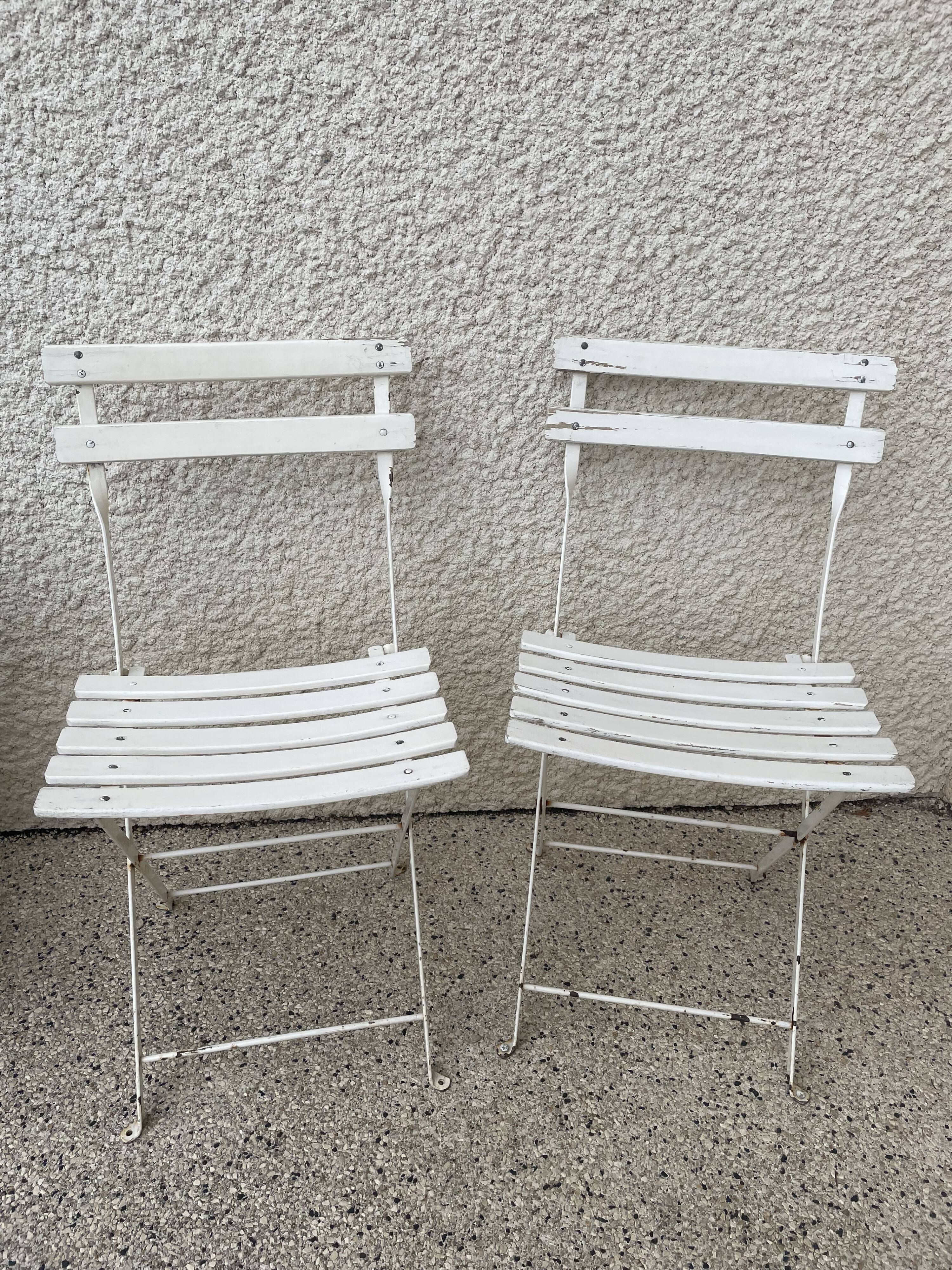 Pair of vintage folding chairs
