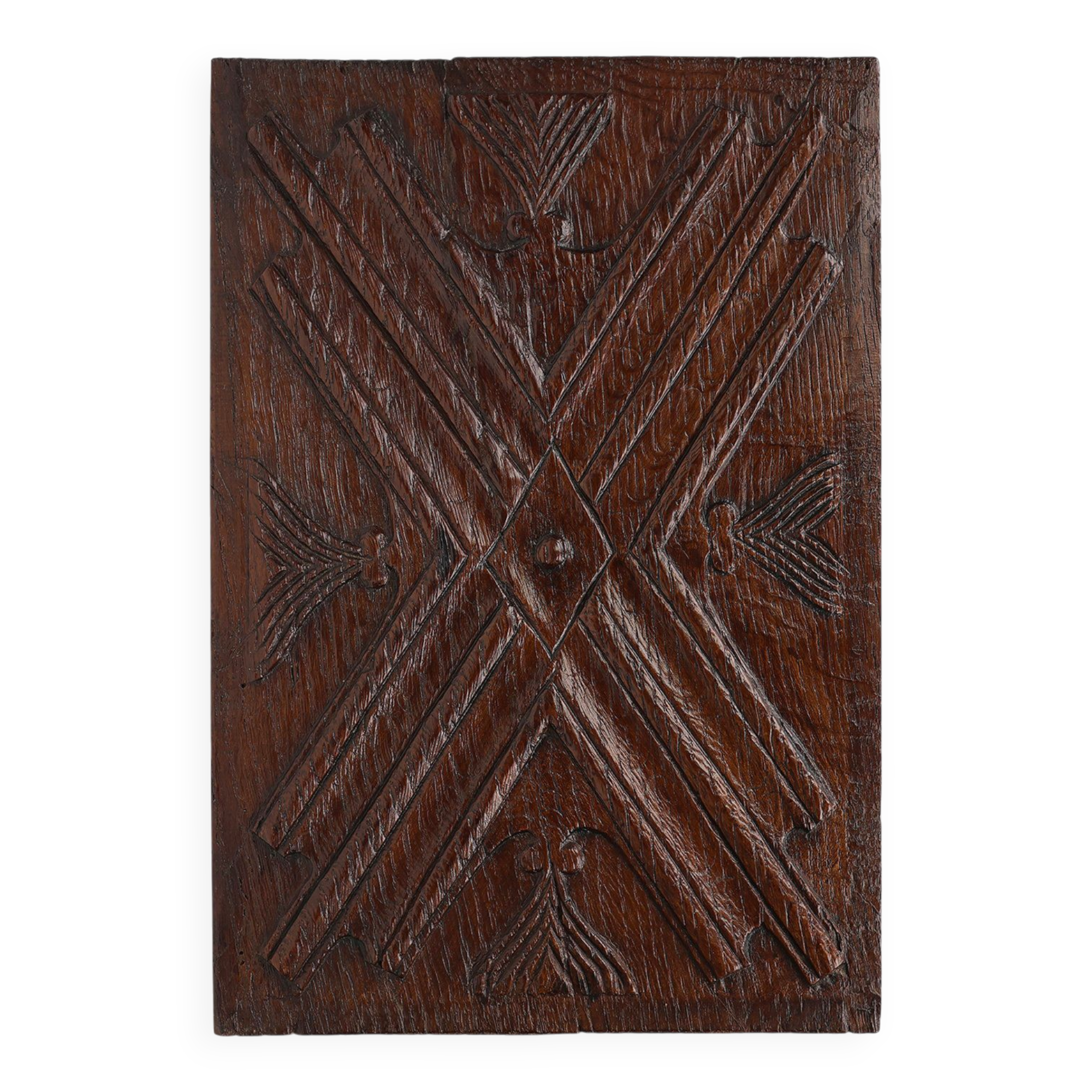 16th Century Gothic Sculpted Oak Panel, Belgium