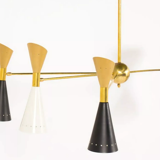 Asymmetrical Chandelier Italian Brass
