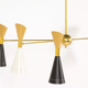 Asymmetrical Chandelier Italian Brass