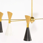 Asymmetrical Chandelier Italian Brass
