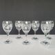 6 decorative stem glasses – 1970s glassware