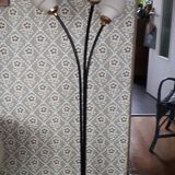 1950s metal tripod floor lamp