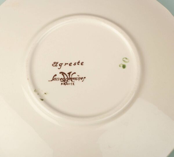 Service à café en faïence de Sarreguemines, modèle Agreste