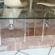 Table basse Cheverny modèle Mini star 1970 vintage plexiglas et verre