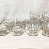 Service of 12 dessert cups, crystal