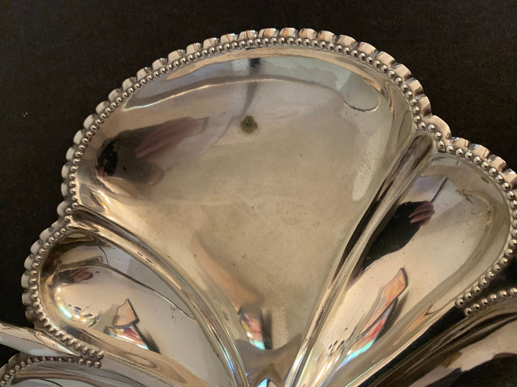 Walker Silver Metal Aperitif Dish - Sheffield Hall England Art Deco 1920