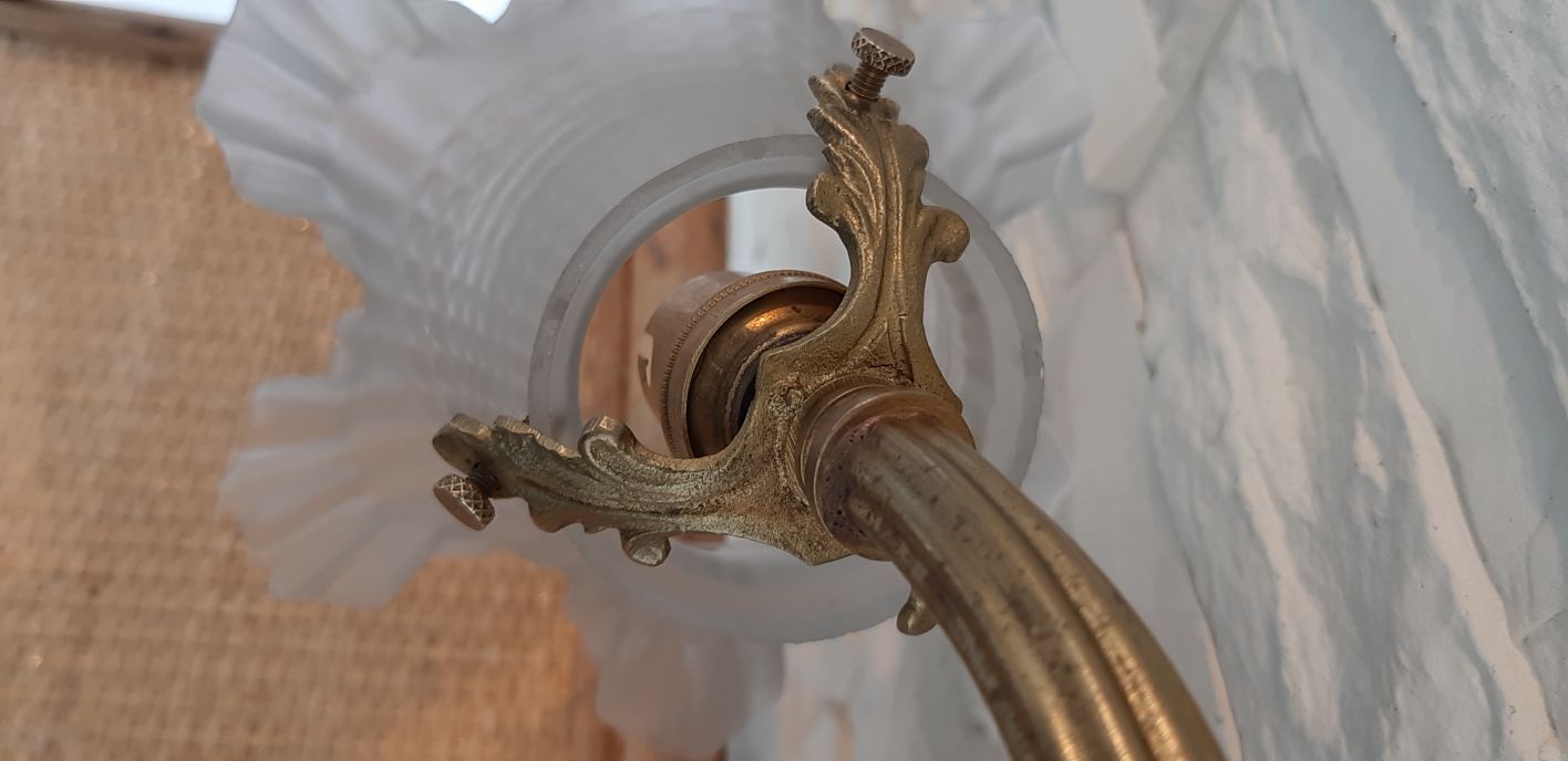 Art deco bronze sconce