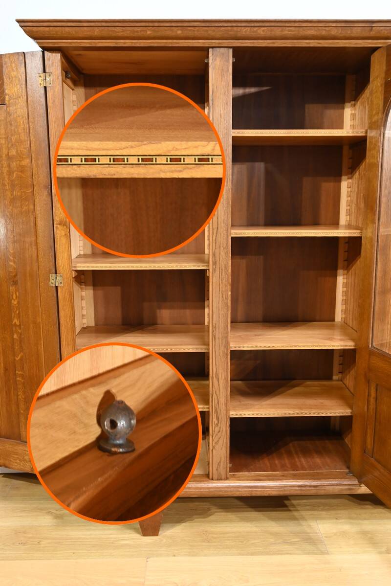 Oak bookcase, Art Deco period – 1940