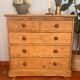 Vintage Solid Pine Commode Restored - Rustic Elegance