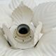 White flower wall light in metal Masca Italy 1970s