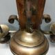 Medieval 2-light chandelier ~ hammered and patinated wrought iron ~ oak ~ 60s ~ France