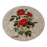 Vintage glazed ceramic cake plate signed ZINGARO - Italy 1960s