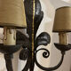 Large lily flower wrought iron wall light from the 1960s.