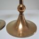 Pair of Scandinavian candlesticks brass vintage steel