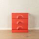 Red chest of drawers by Schönbuch in characteristic Space Age design from the 1970s