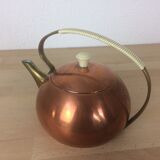 Copper and brass teapot Scandinavian style