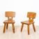 Brutalist elm chairs, 1970s, set of 2