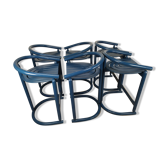 Tabourets de bar vintage bleu