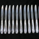 Box 12 knives entremet dessert silver metal cheese