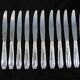 Box 12 knives entremet dessert silver metal cheese
