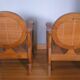 Colonial-style teak chairs
