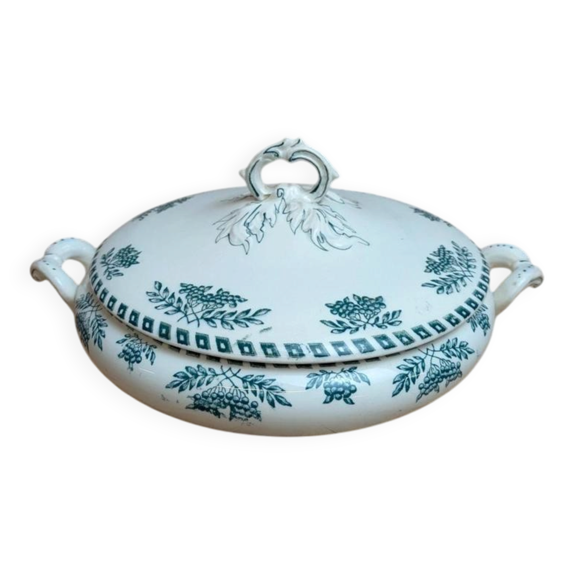 Old iron earth vegetable light – Onnaing pottery – Sorbier decoration