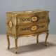 Commode ancienne en bois laqué et peint XXe siècle