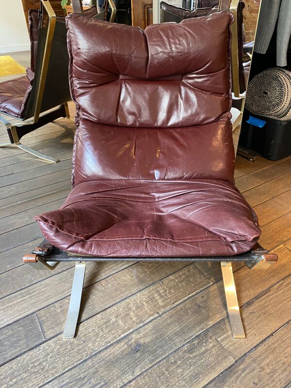 Duo fauteuils cuir Origine Scandinave