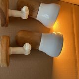 Set of 2 pine wall lights from the 80s