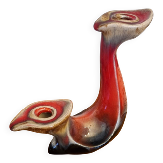 Double ceramic candlesticks